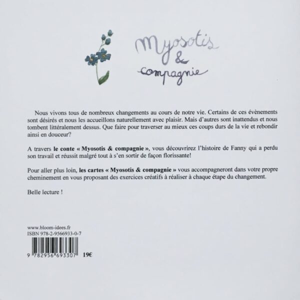 Conte "Myosotis et compagnie" 4ème de couverture. Copyright Valérie Faure