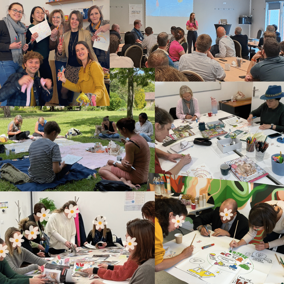 photos illustrant les ateliers et séminaires créatifs de Bloom, copyright Valérie Faure